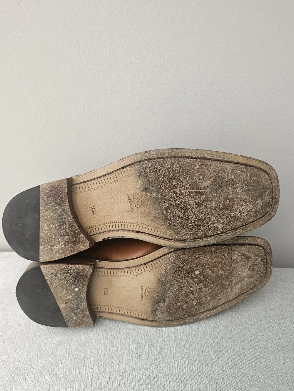 STACY ADAMS Mens Tan  Monk Strap Leather Dress Shoes